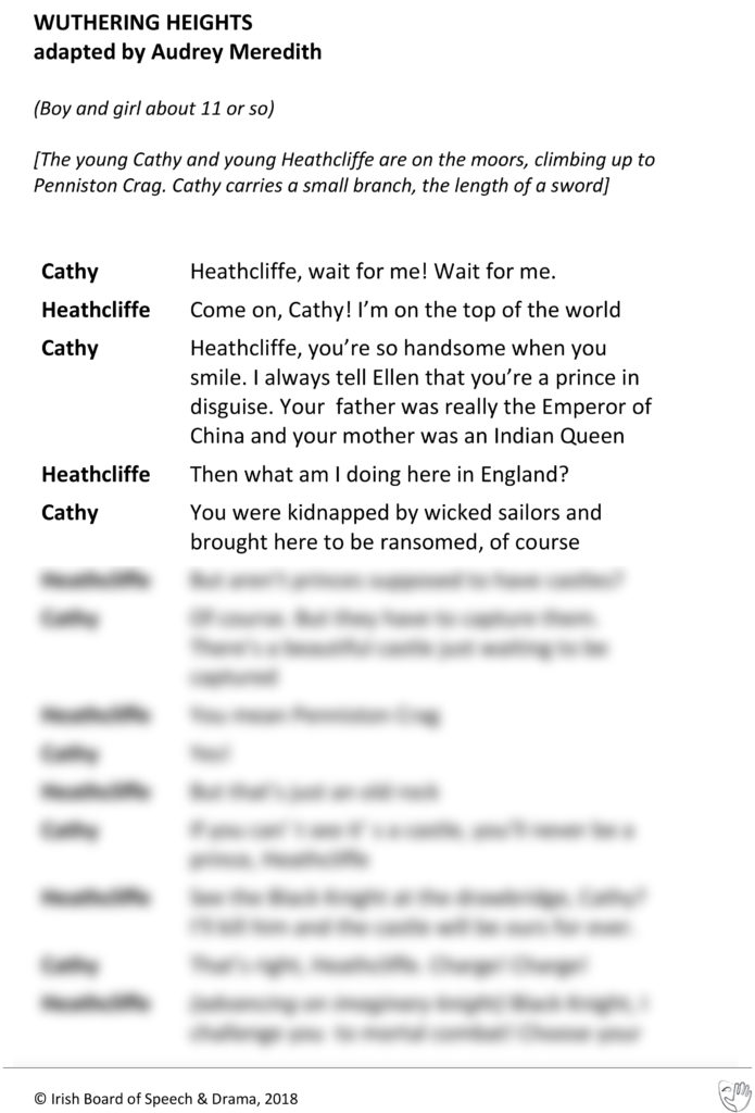 Wuthering Heights (Cathy and Heathcliffe Speaking)