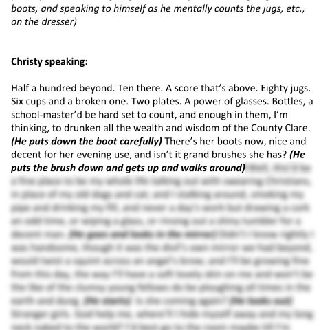 The Playboy of the Western World (Christy Speaking)
